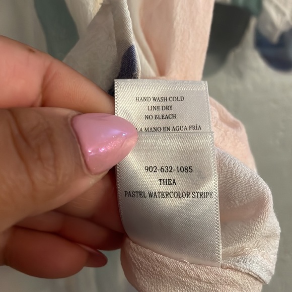 Rails Top M Thea Pastel Watercolor Stripe - Picture 8 of 10